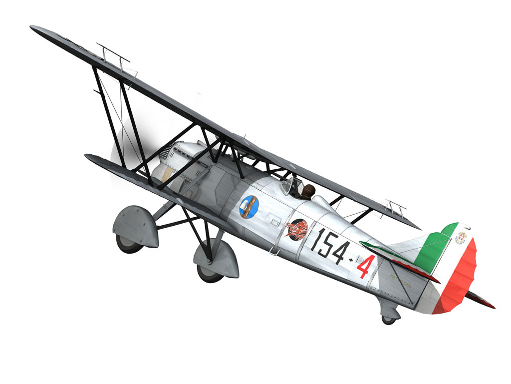 Fiat CR 32 - Italy Airforce - 154 Squadriglia 3D model_5