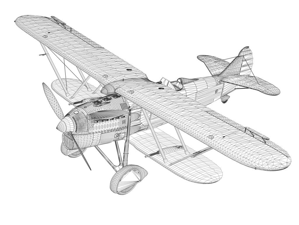 Fiat CR 32 - Italy Airforce - 154 Squadriglia 3D model_20