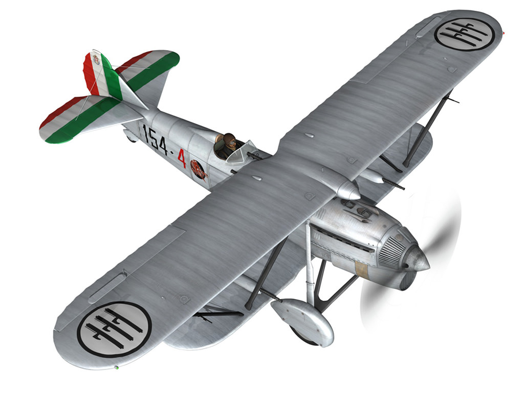 Fiat CR 32 - Italy Airforce - 154 Squadriglia 3D model_2