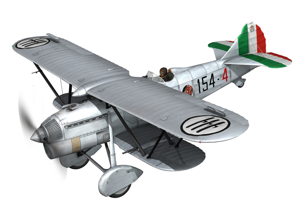 Fiat CR 32 - Italy Airforce - 154 Squadriglia 3D model_1