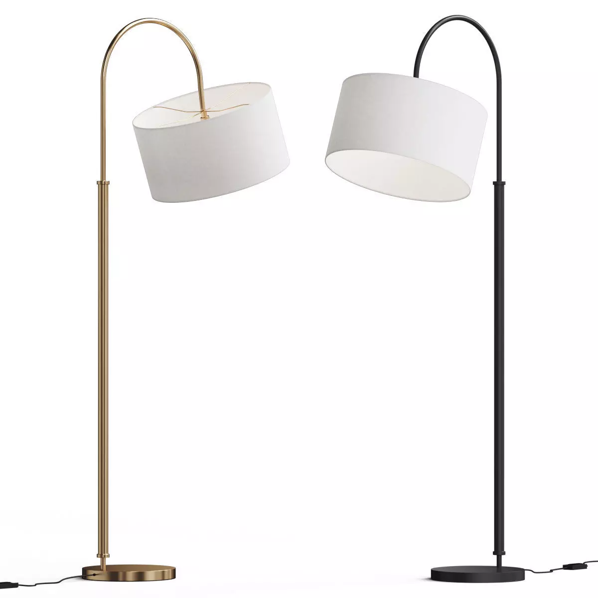 Crate and Barrel Petite Adjustable Arc Floor Lamp 3D model_0