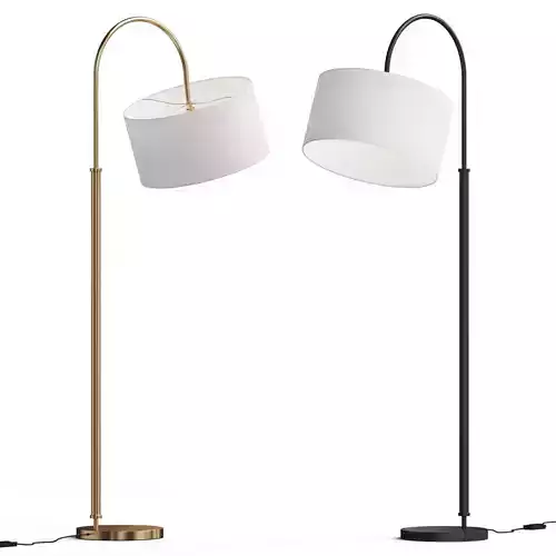 Crate and Barrel Petite Adjustable Arc Floor Lamp