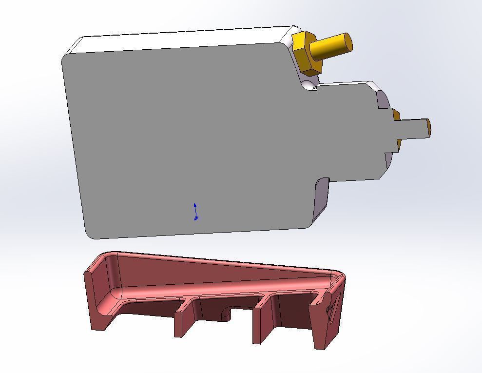 RC jet - UAT cradle mount 3D print model_3
