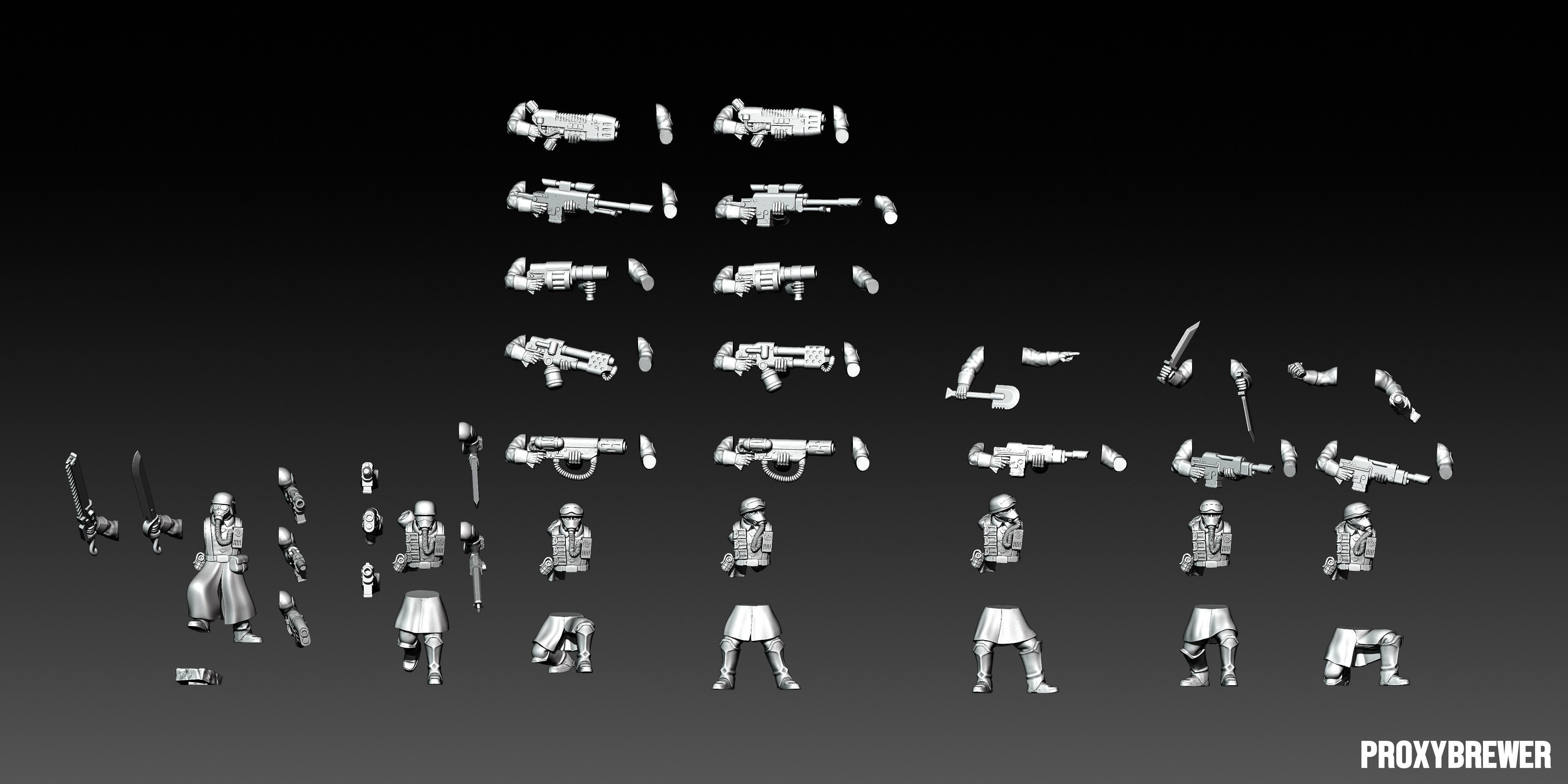 Deuterium Soldiers 3D print model_18
