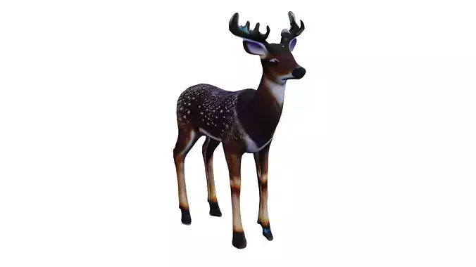Low-poly deer model 