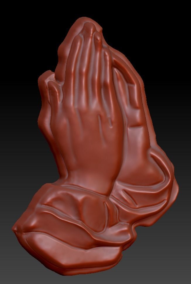  Praying Hands Charm Pendant Necklace Jewelry  3D print model_1