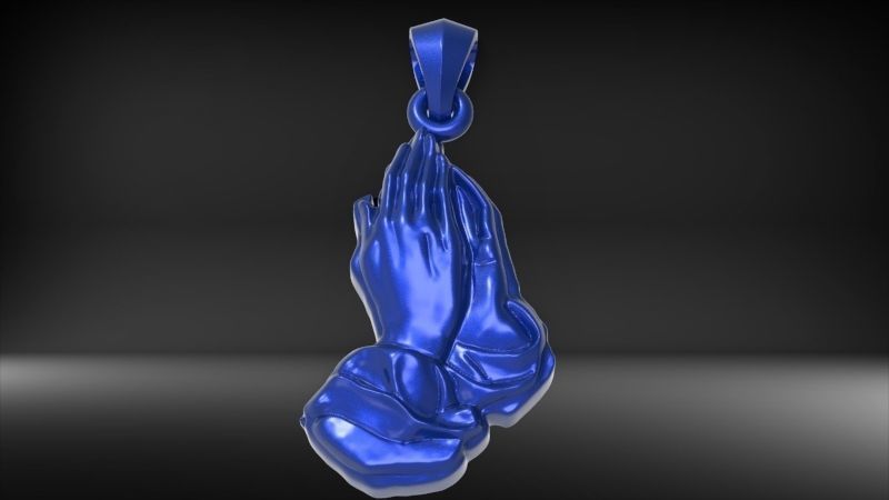  Praying Hands Charm Pendant Necklace Jewelry  3D print model_10