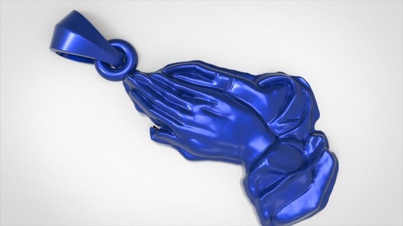  Praying Hands Charm Pendant Necklace Jewelry  3D print model_17