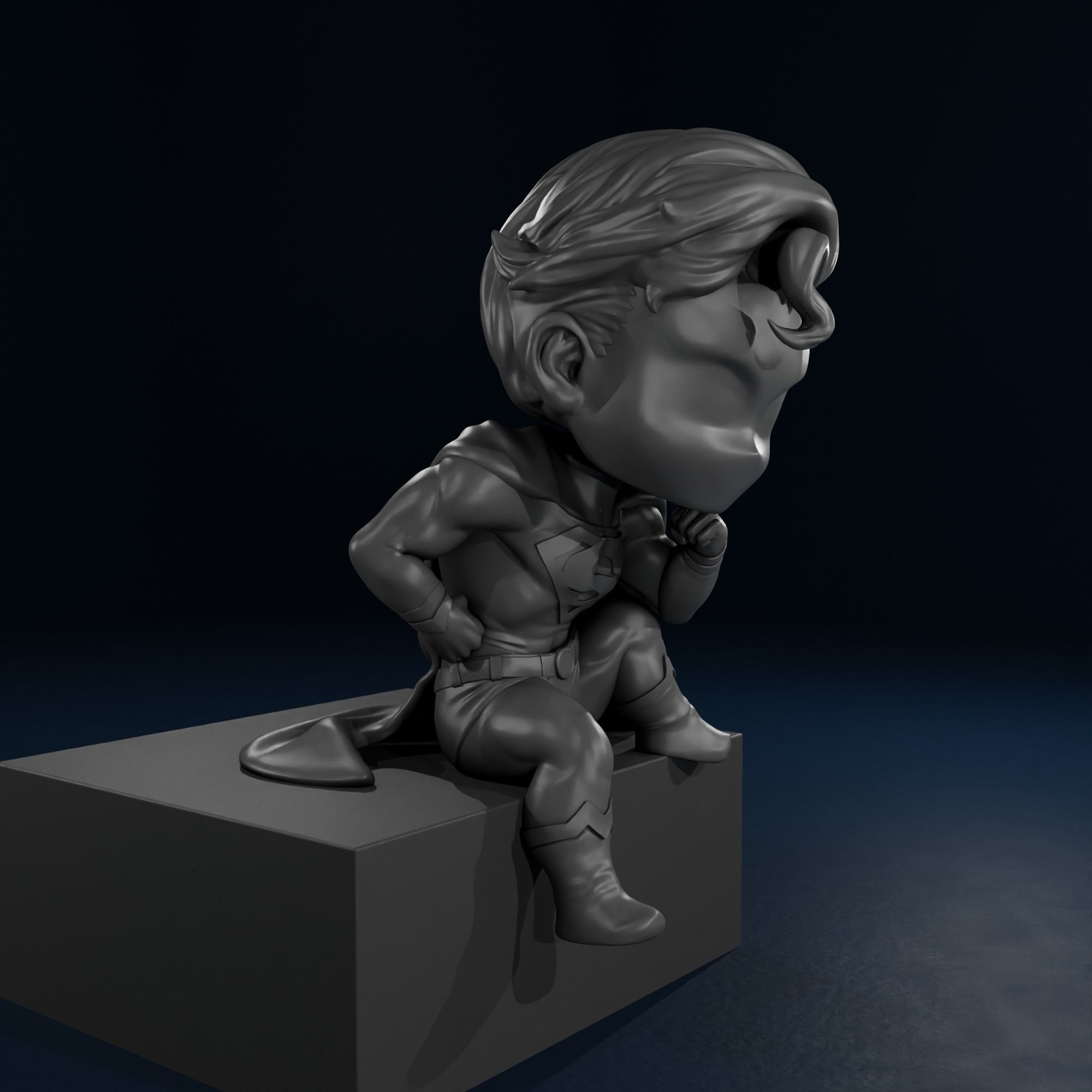 Chibi Superman 3D print model_9