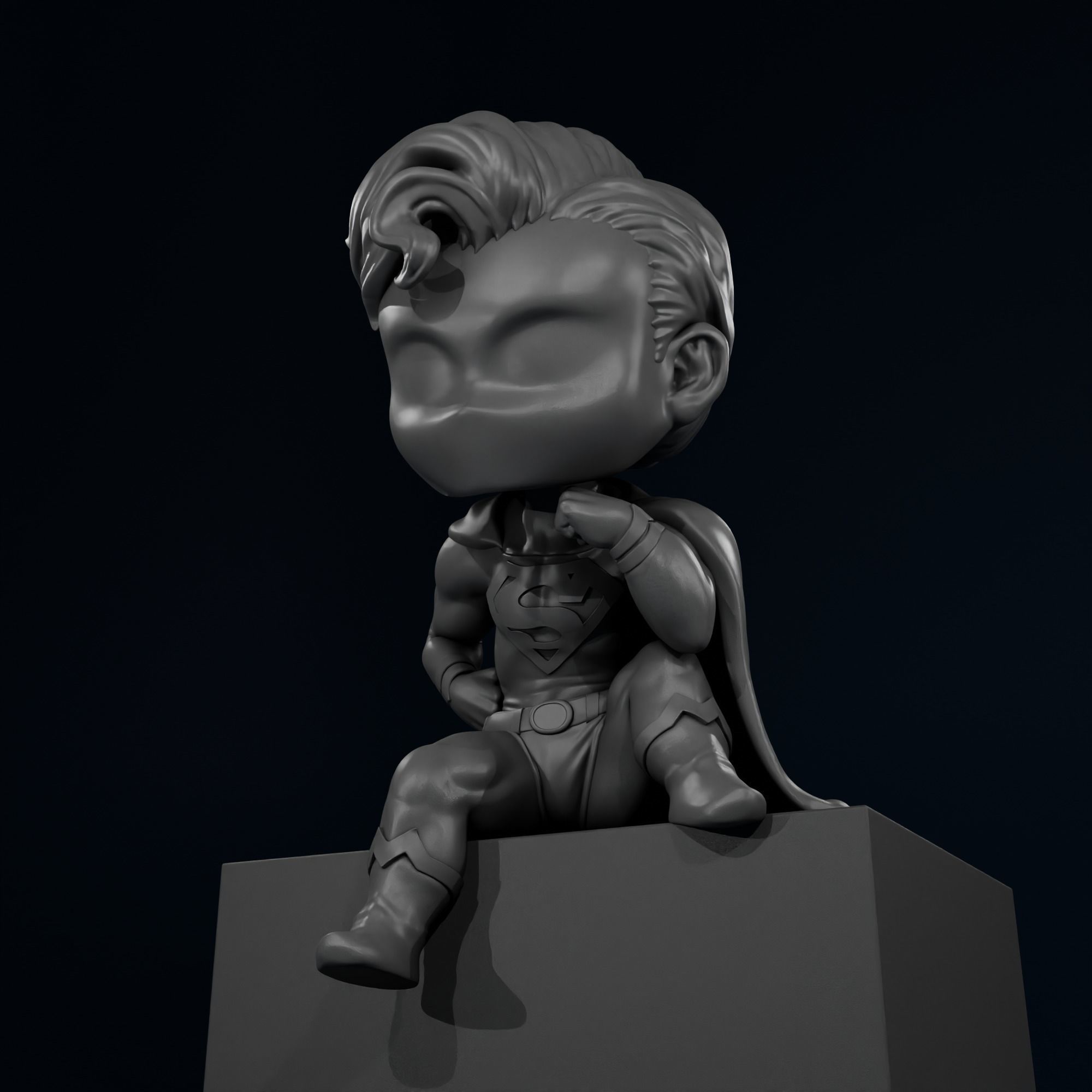 Chibi Superman 3D print model_11