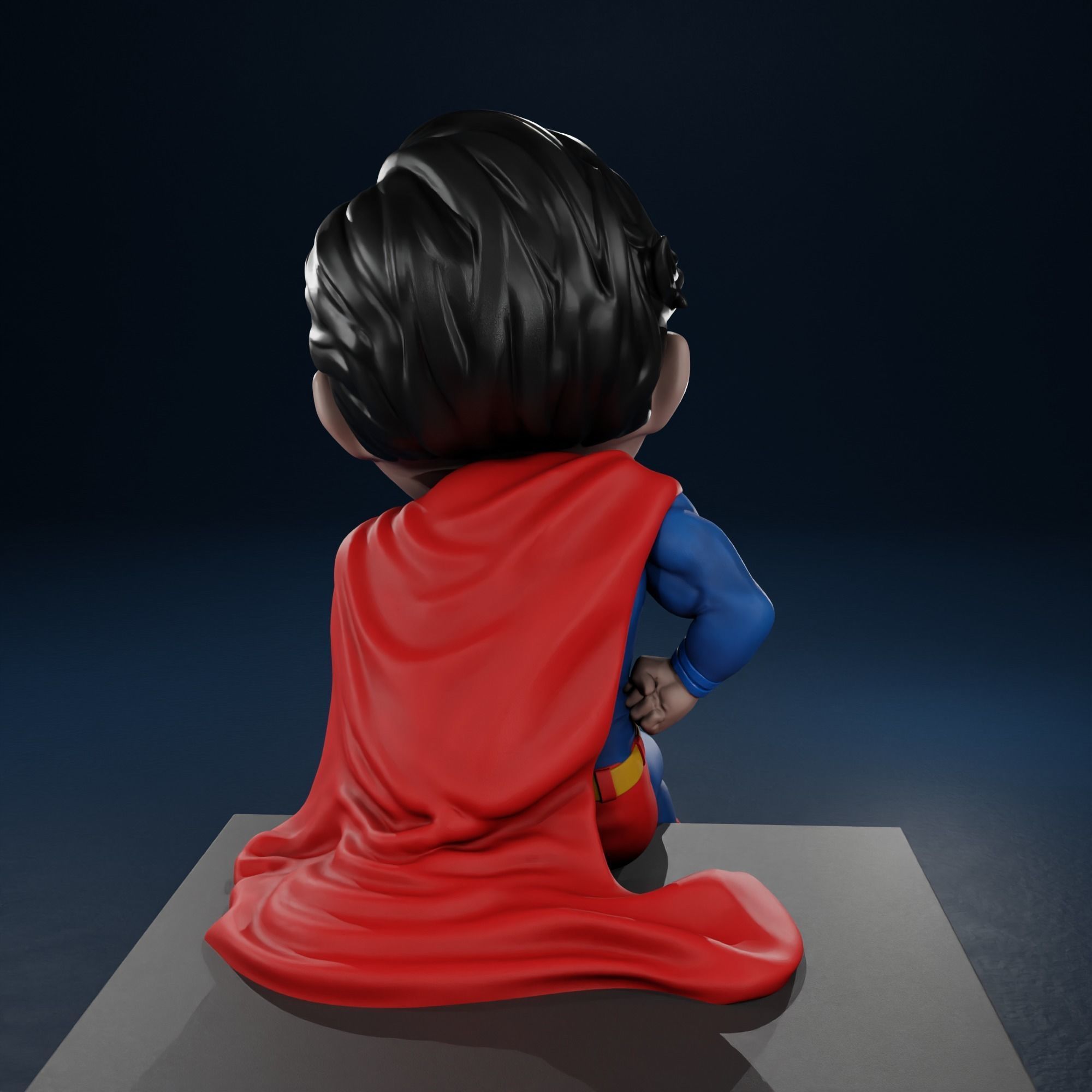 Chibi Superman 3D print model_2