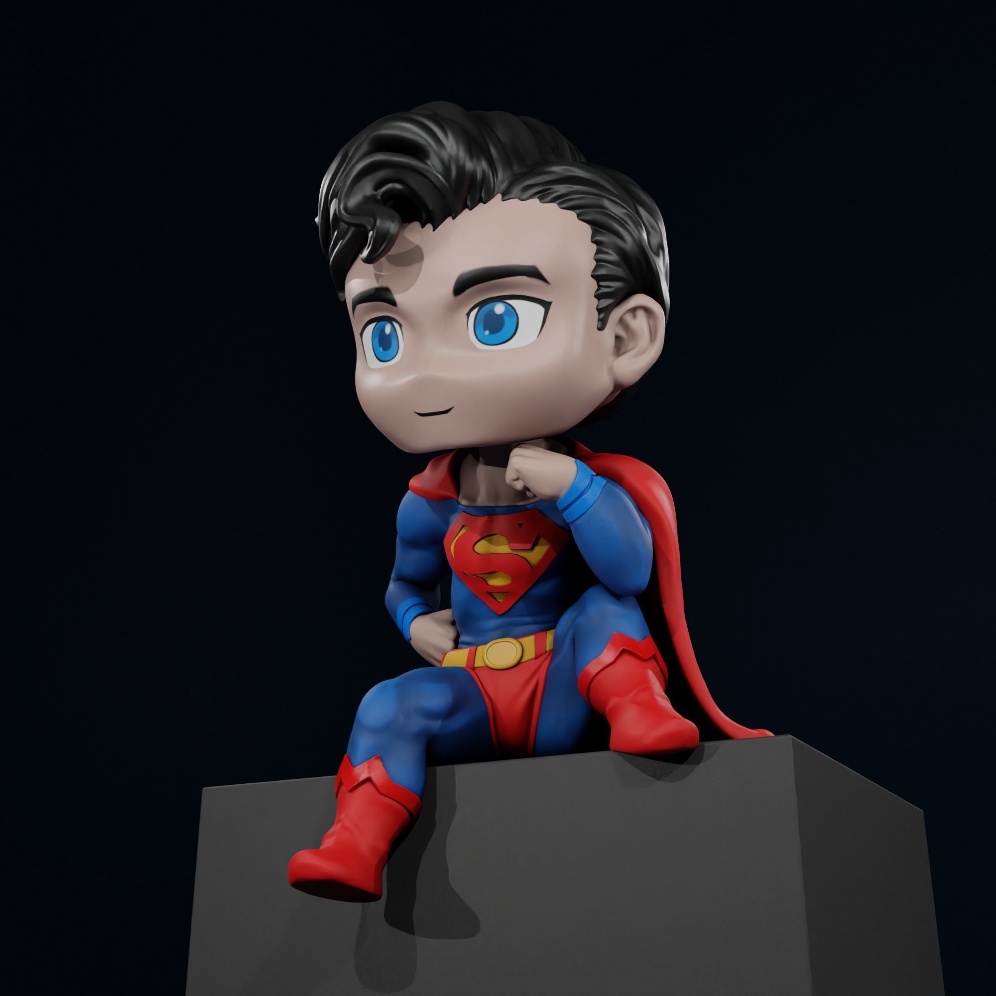Chibi Superman 3D print model_5