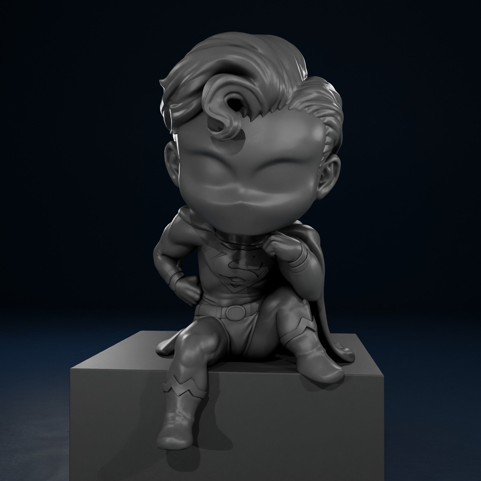 Chibi Superman 3D print model_6