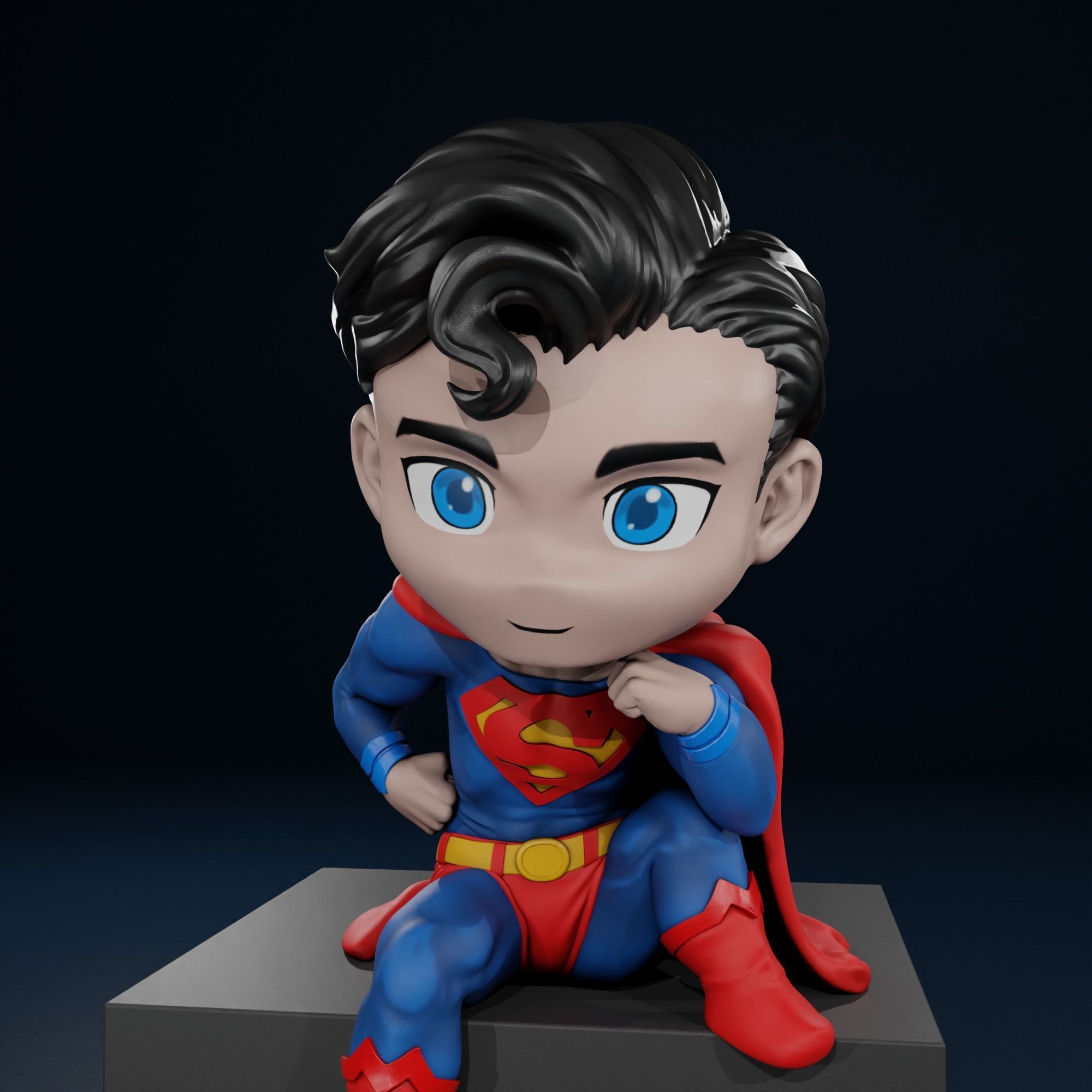 Chibi Superman 3D print model_4