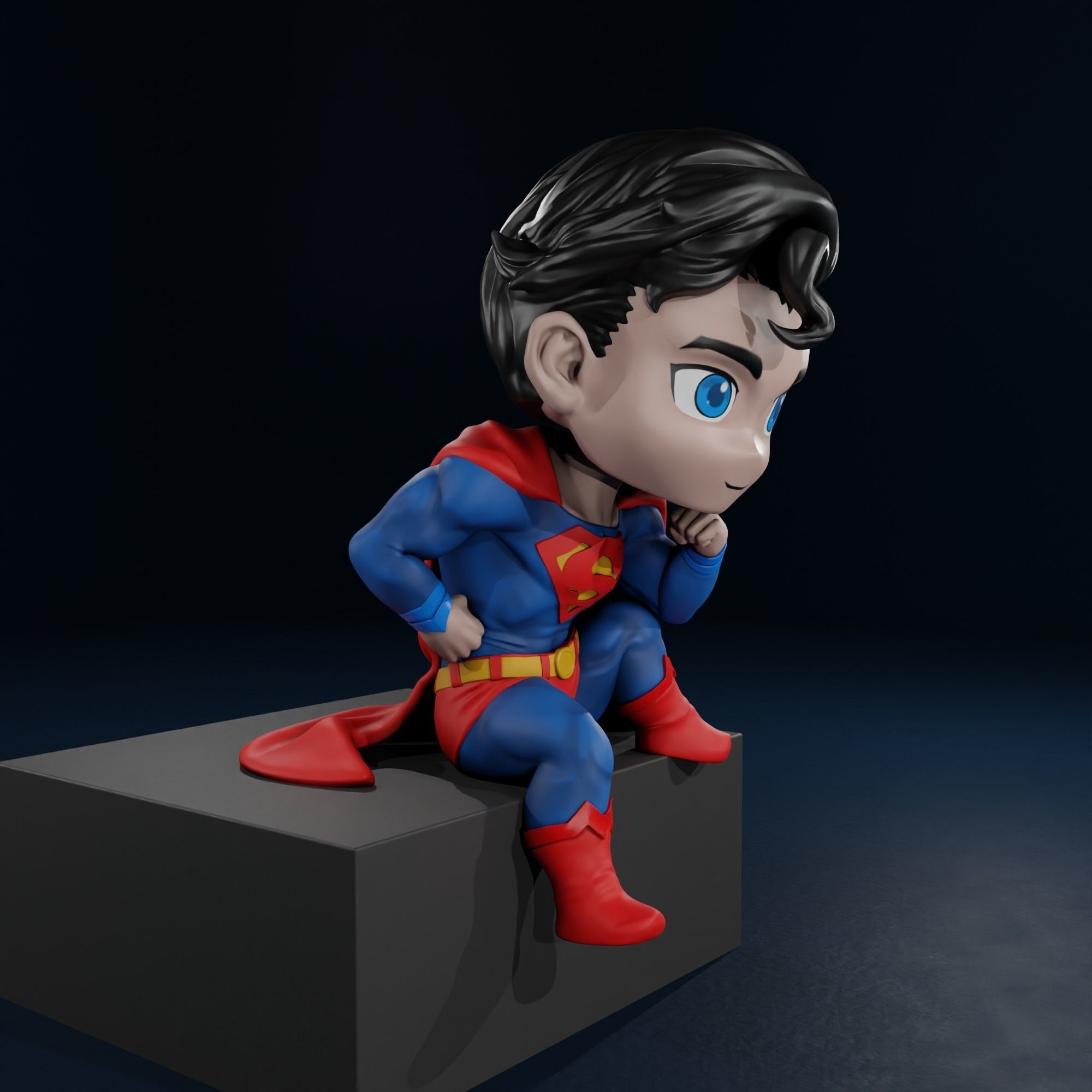Chibi Superman 3D print model_3