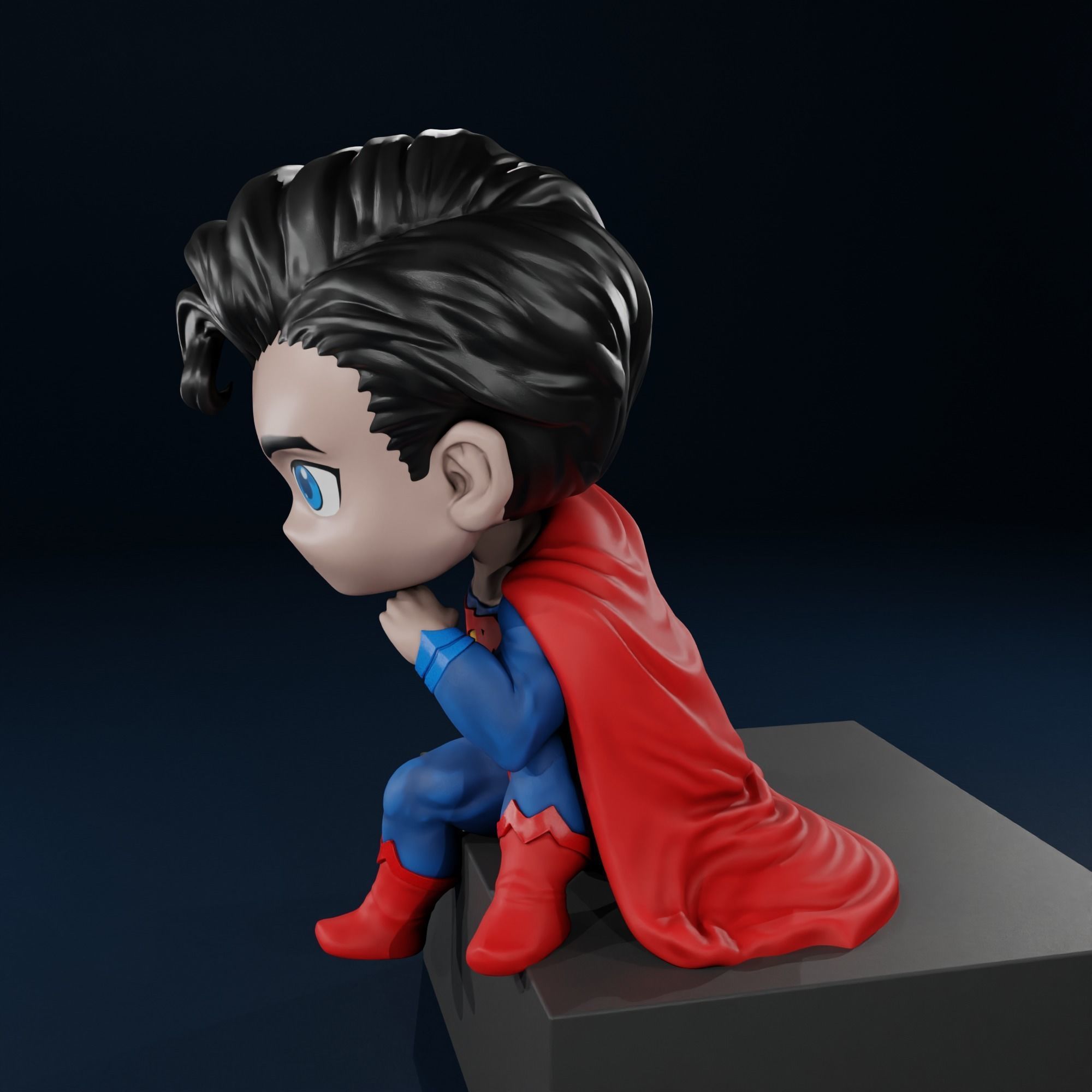 Chibi Superman 3D print model_1