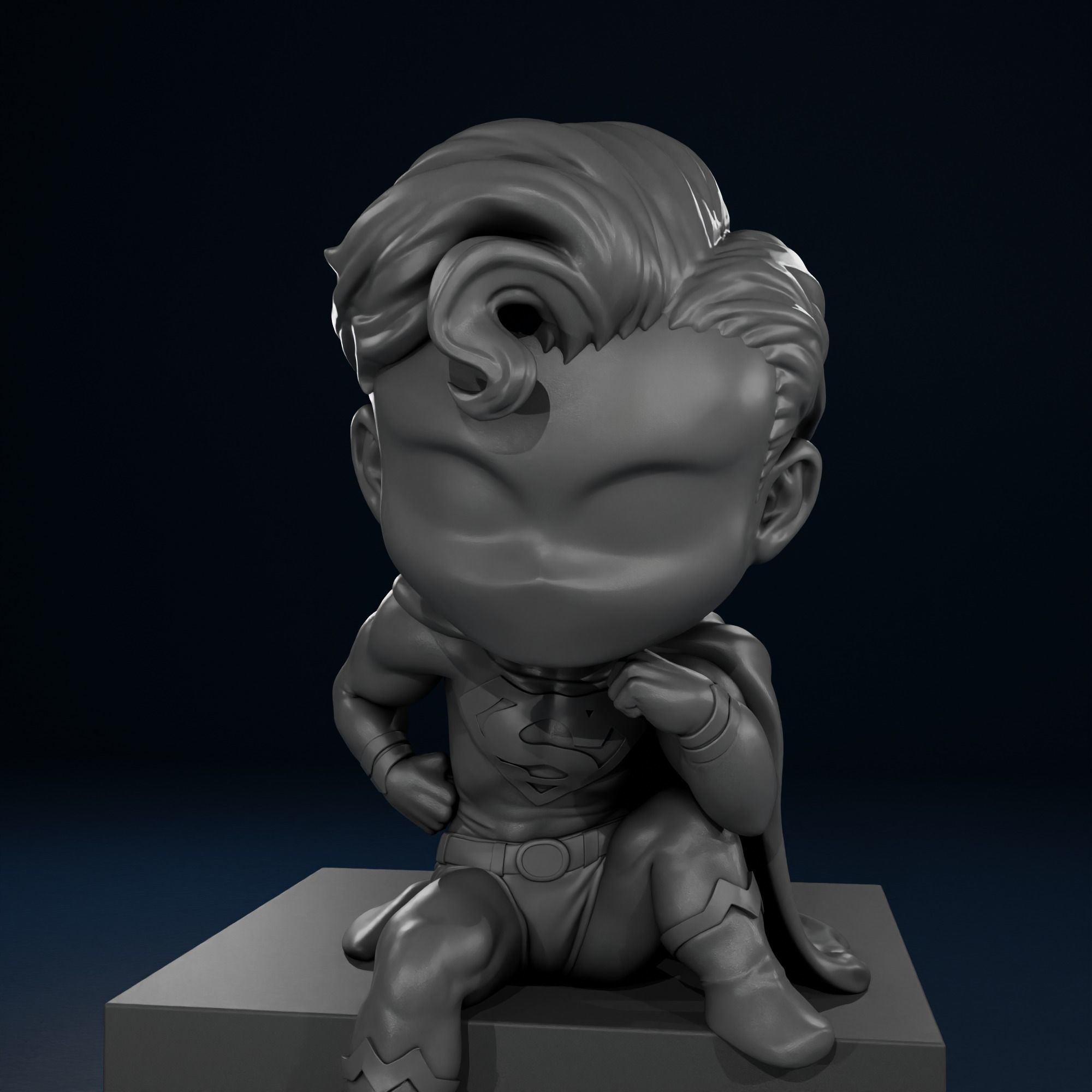 Chibi Superman 3D print model_10