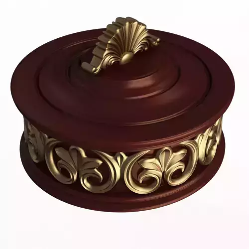 Casket Carved 010 Red