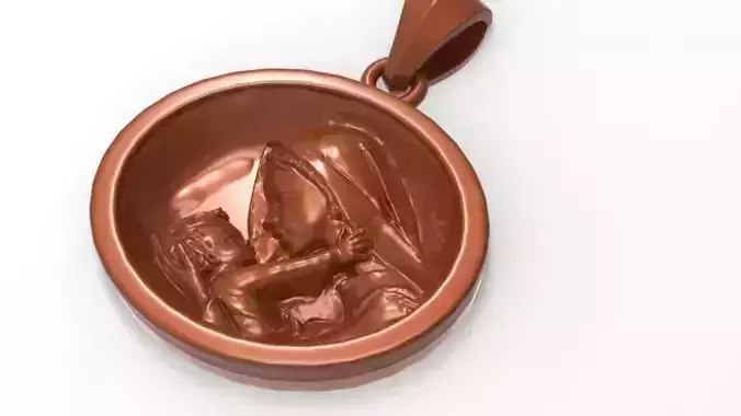 Mother and Baby Child Pendant Necklace Jewelry Gift