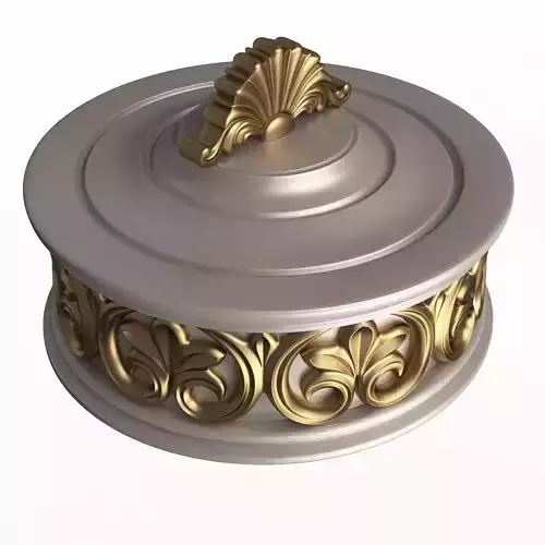 Casket Carved 010 White