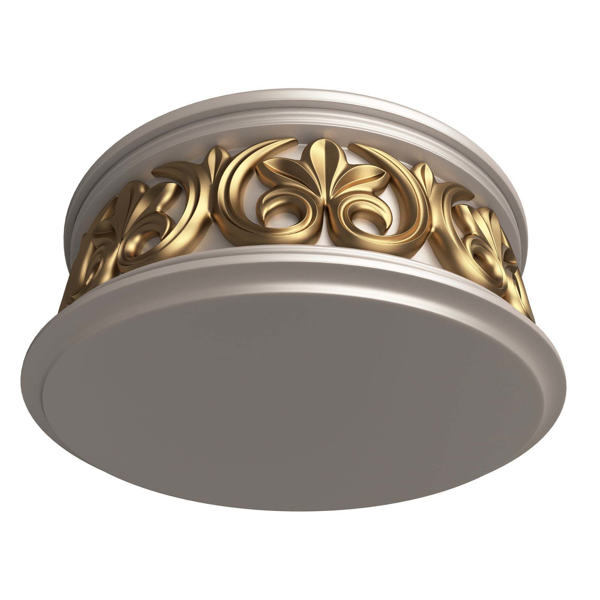 Casket Carved 010 White Low-poly 3D model_2