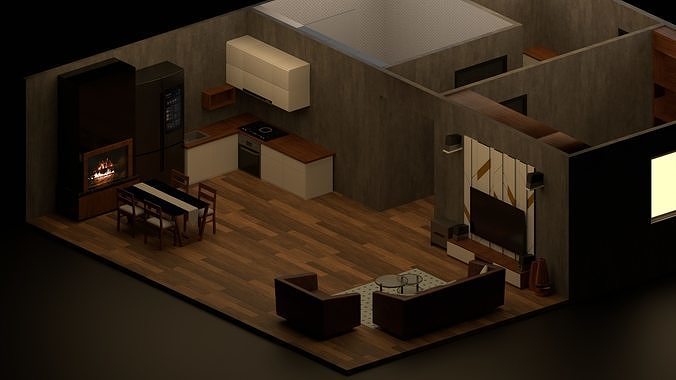 House Interior 1 Free 3D model