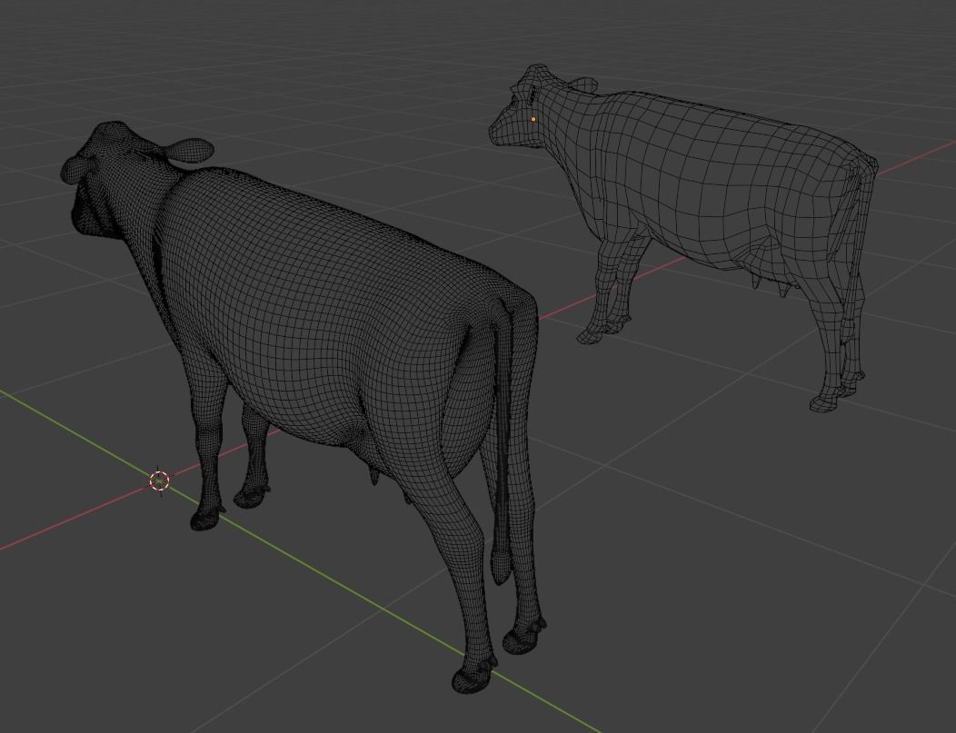 Vaca-Cow Low-poly 3D model_6