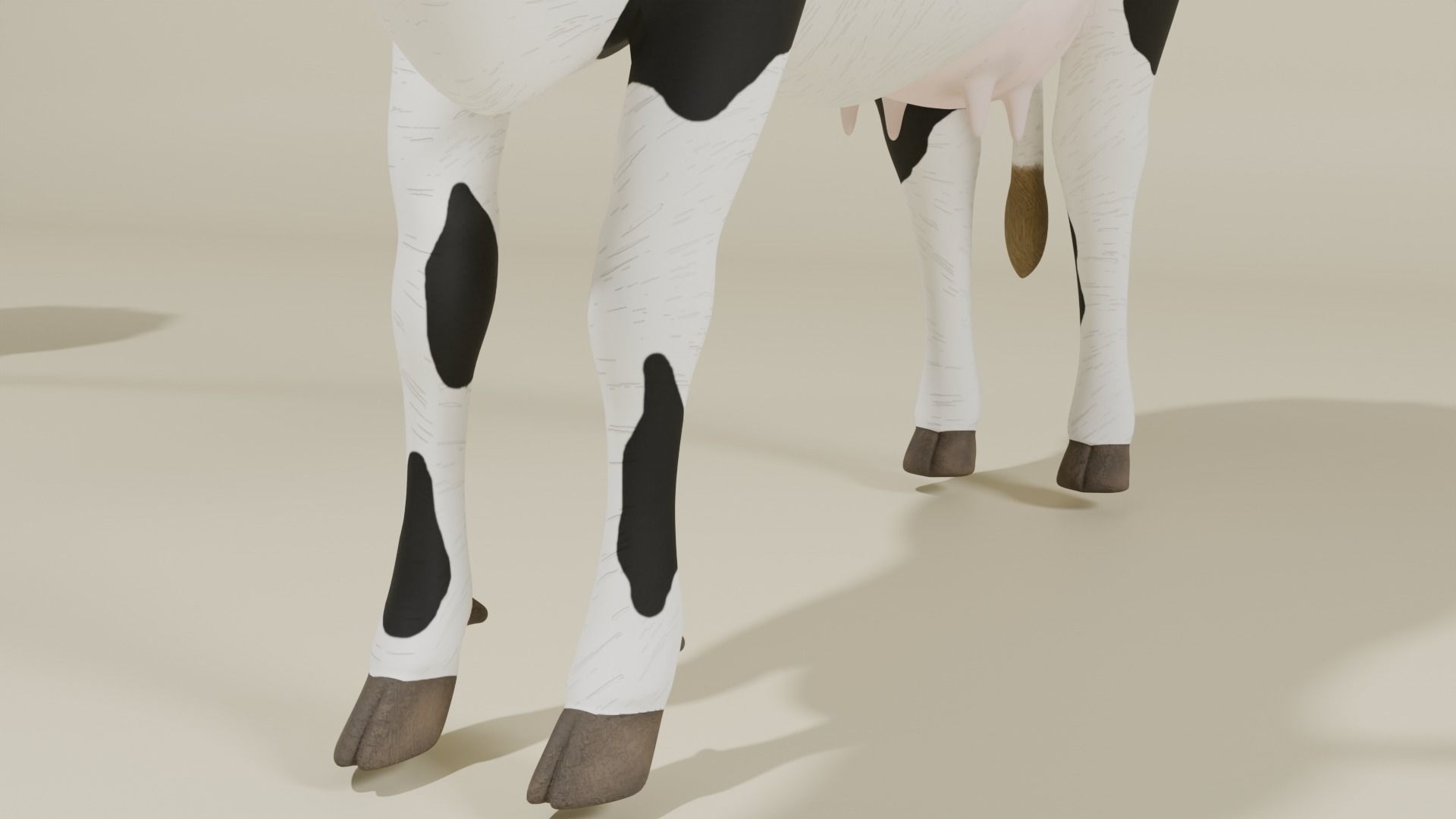 Vaca-Cow Low-poly 3D model_4