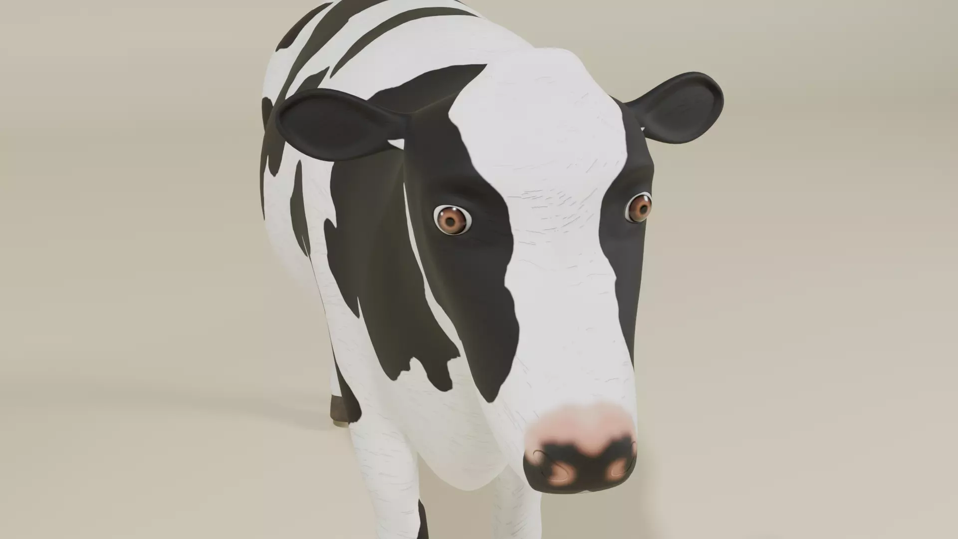 Vaca-Cow Low-poly 3D model_0