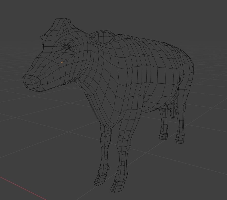 Vaca-Cow Low-poly 3D model_8
