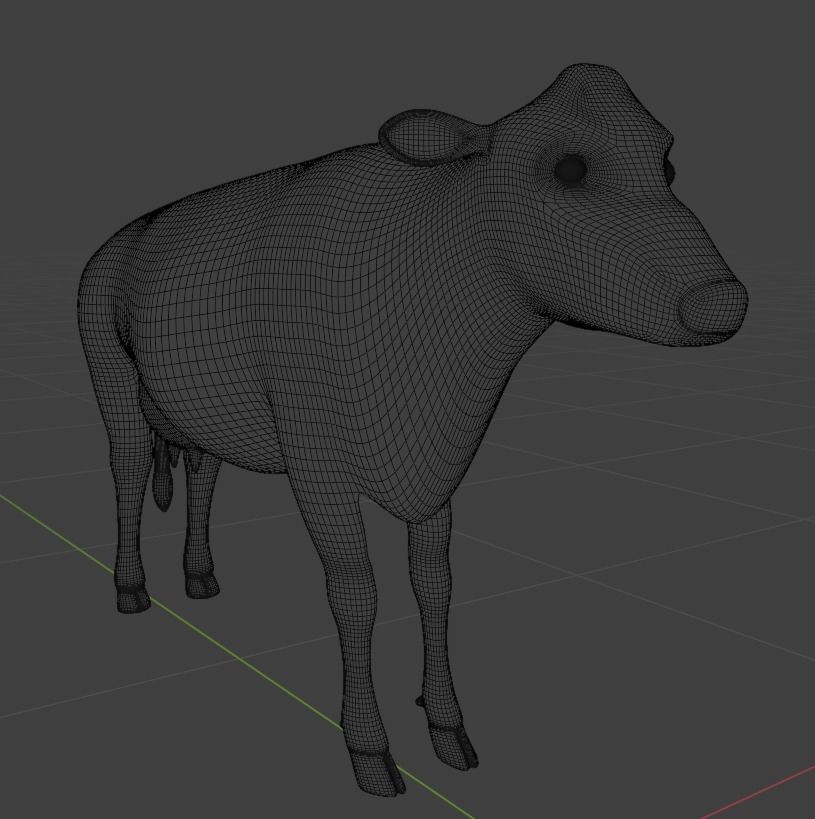 Vaca-Cow Low-poly 3D model_7