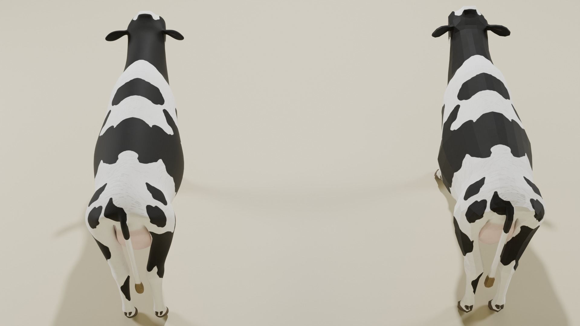 Vaca-Cow Low-poly 3D model_3