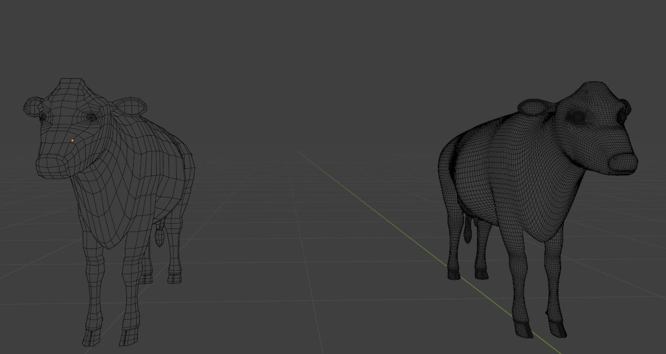 Vaca-Cow Low-poly 3D model_5