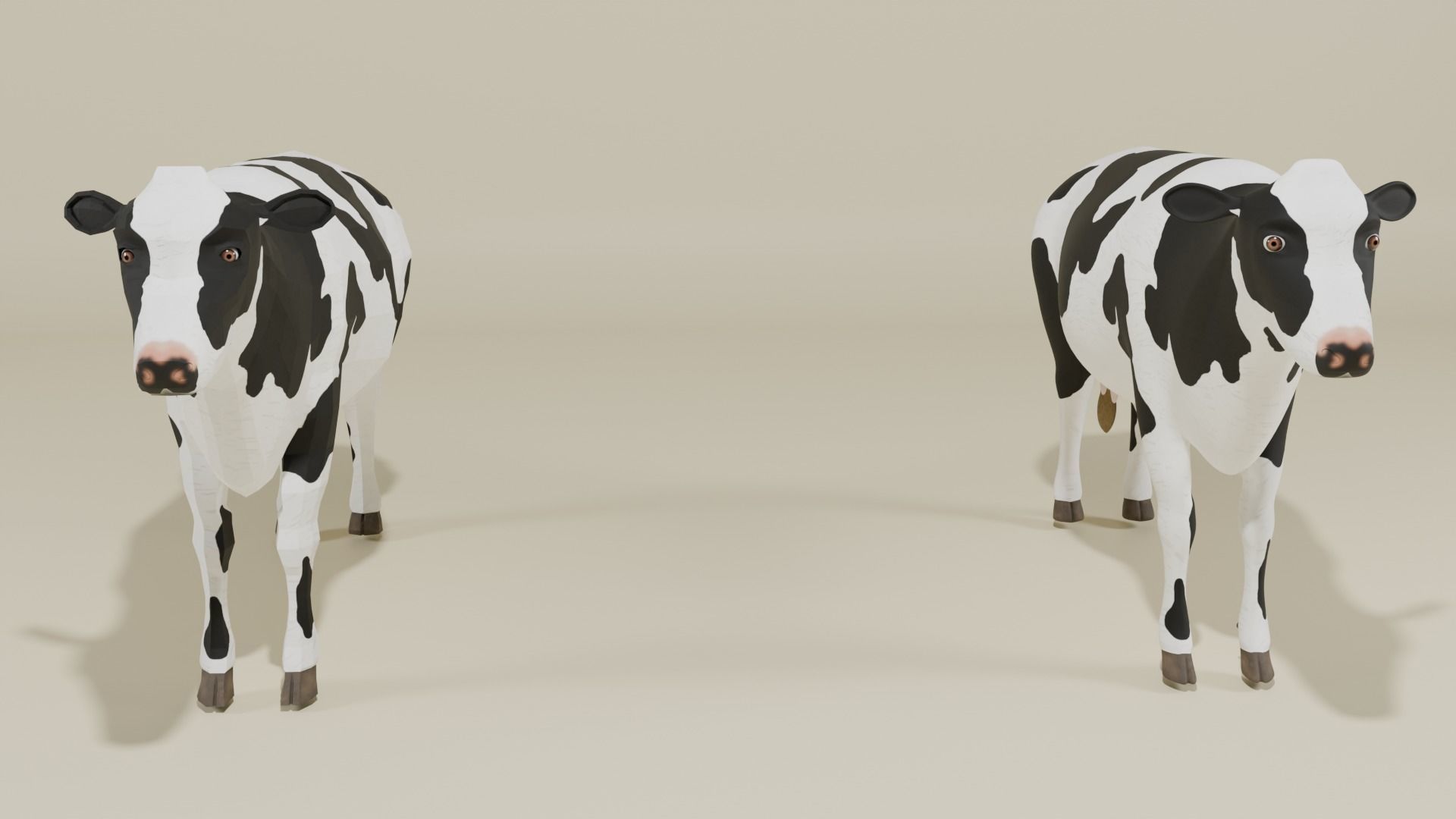 Vaca-Cow Low-poly 3D model_1