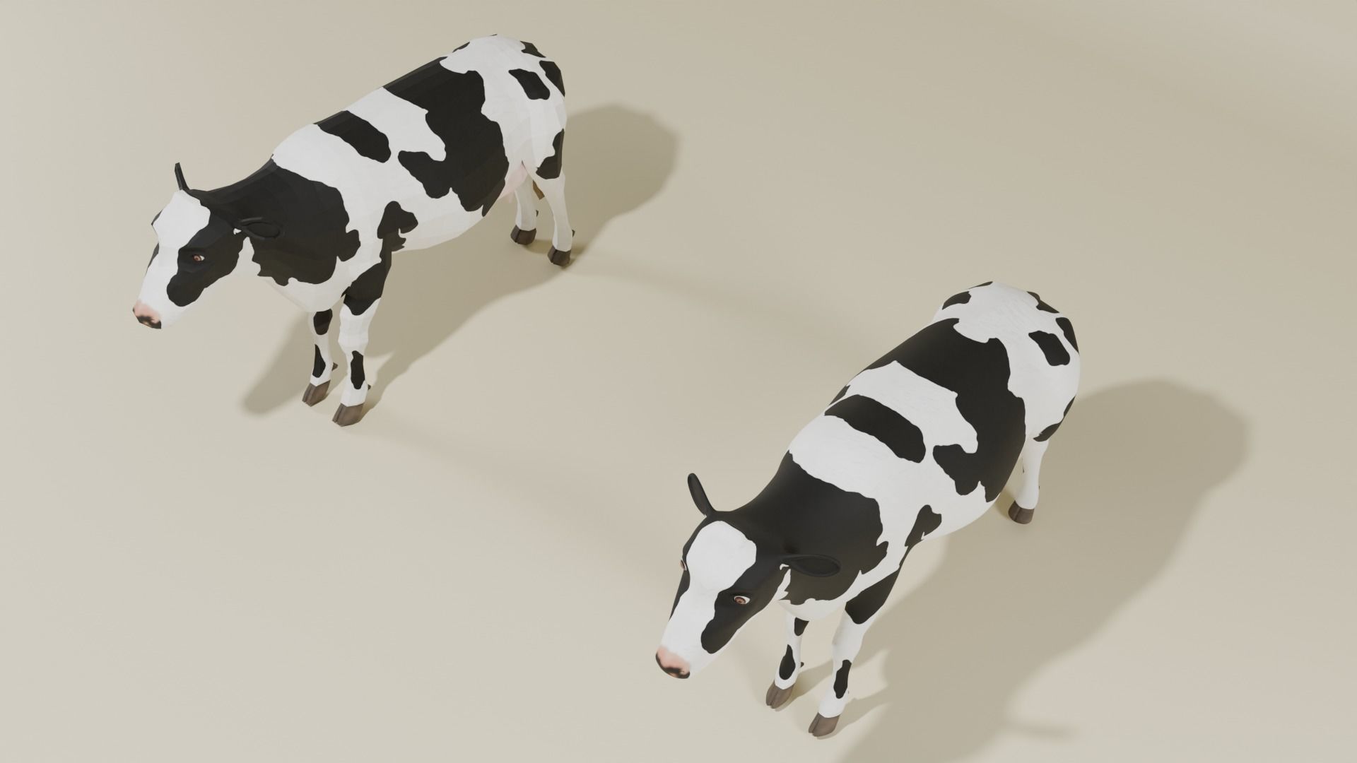 Vaca-Cow Low-poly 3D model_2