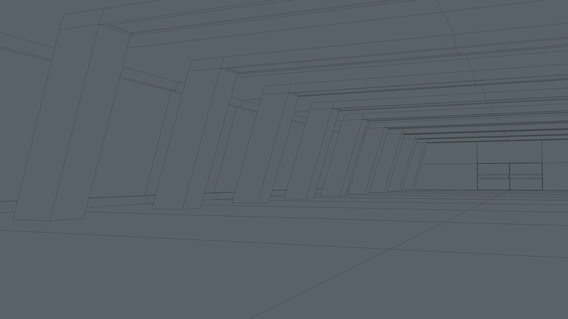 Sci Fi Warehouse Low-poly 3D model_16