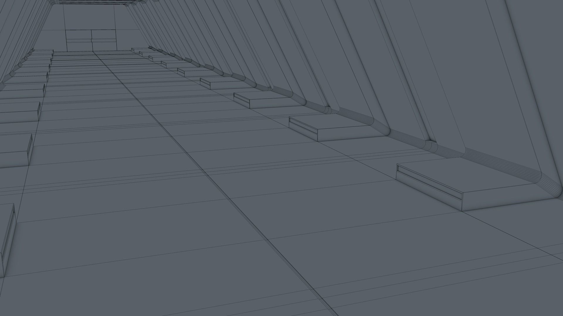 Sci Fi Warehouse Low-poly 3D model_28