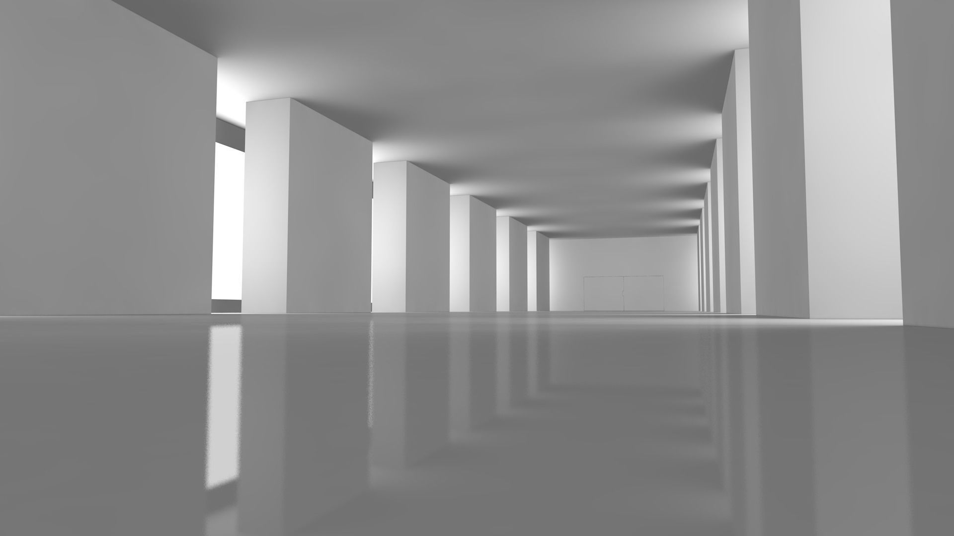 Sci Fi Warehouse Low-poly 3D model_6