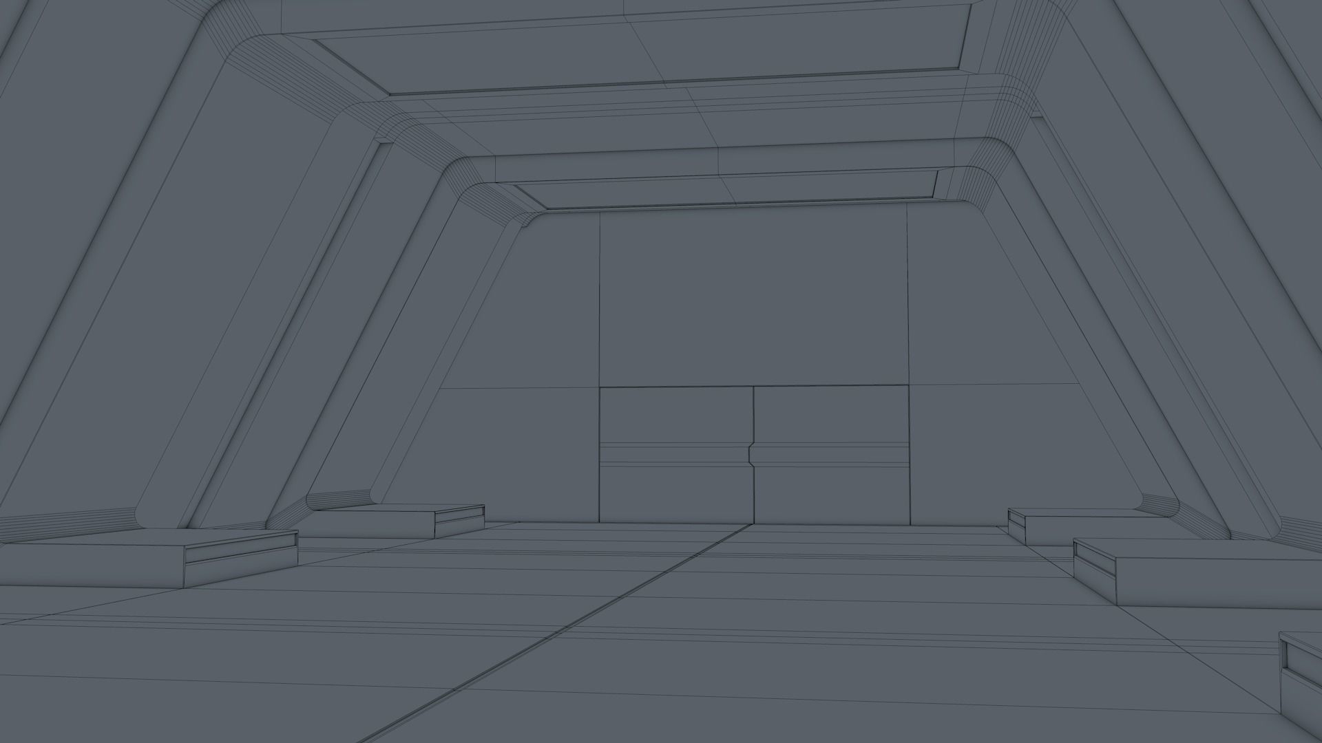 Sci Fi Warehouse Low-poly 3D model_33
