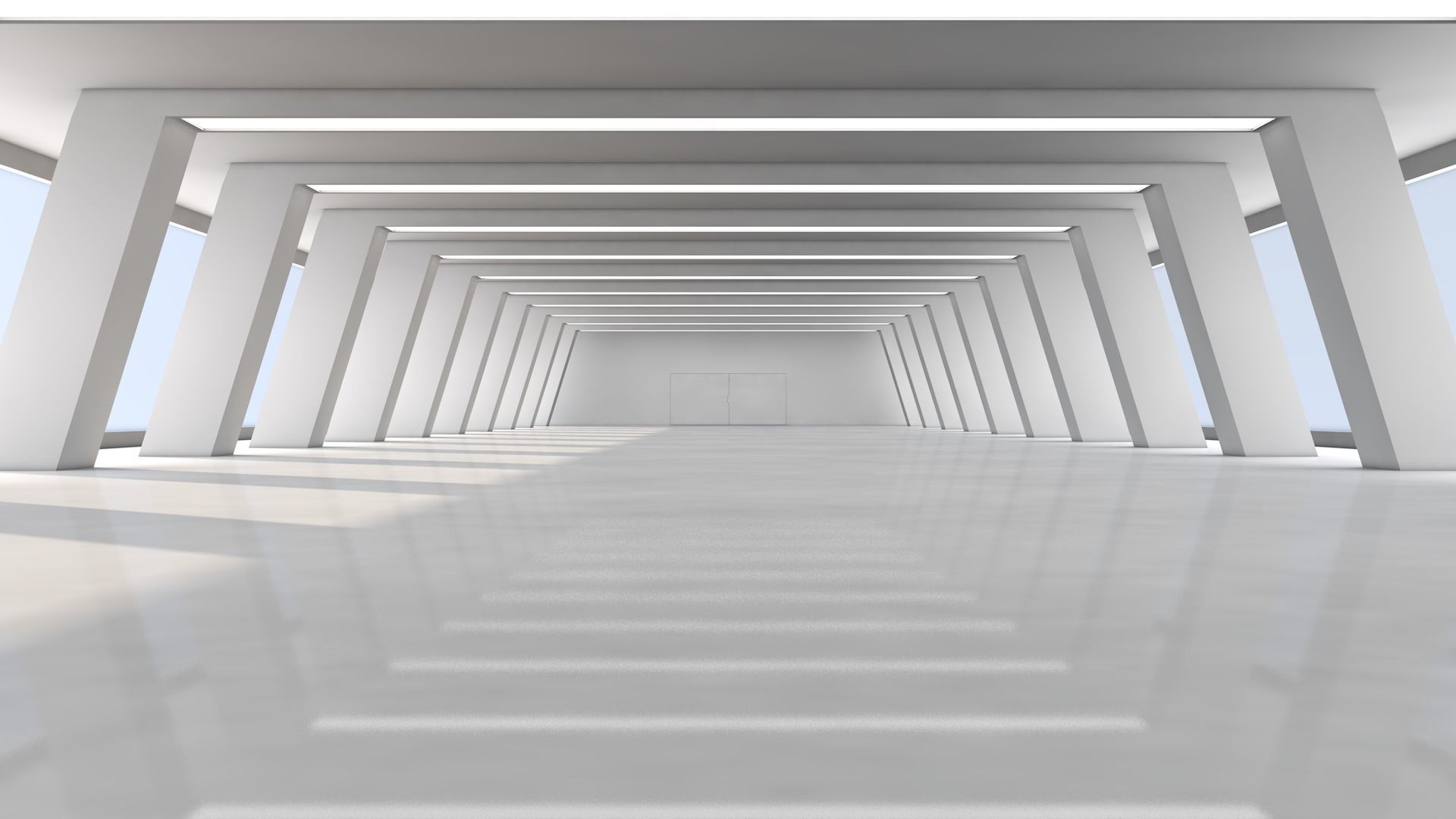 Sci Fi Warehouse Low-poly 3D model_9