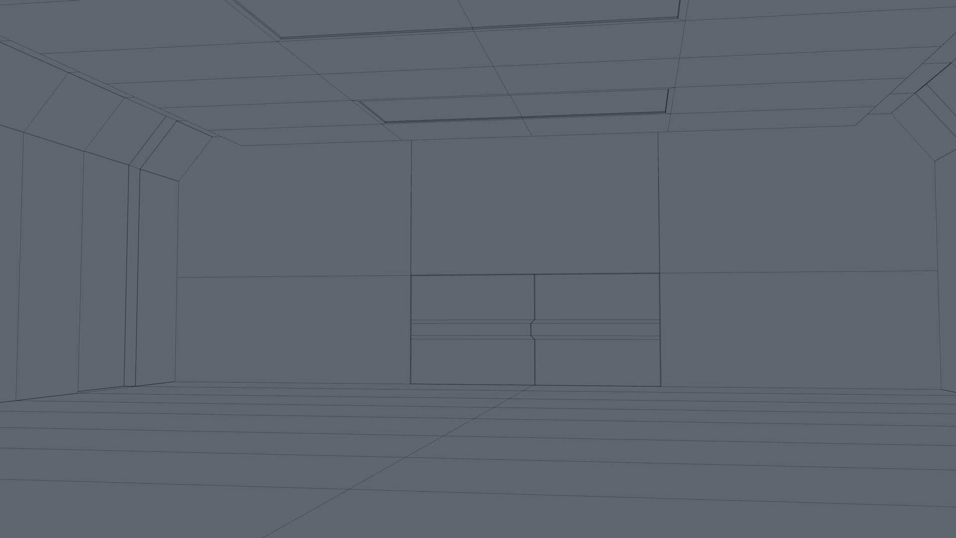 Sci Fi Warehouse Low-poly 3D model_21