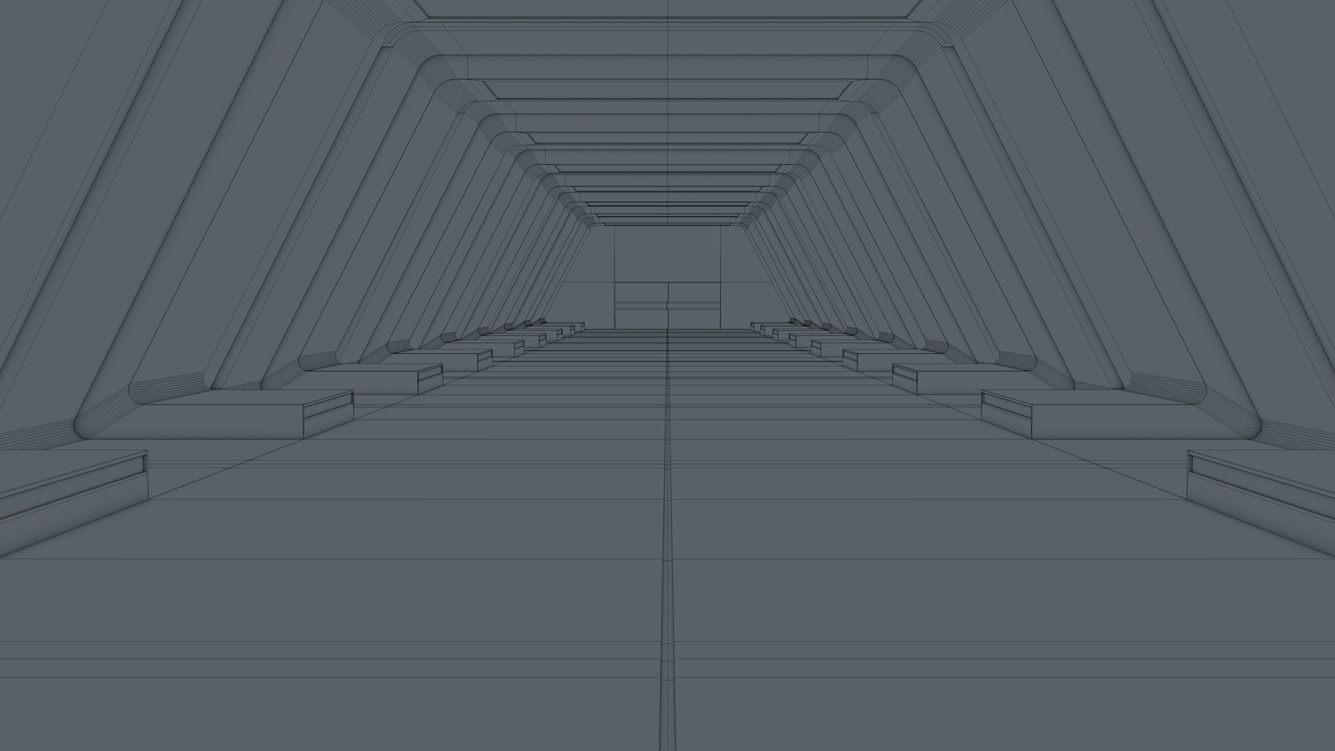 Sci Fi Warehouse Low-poly 3D model_24