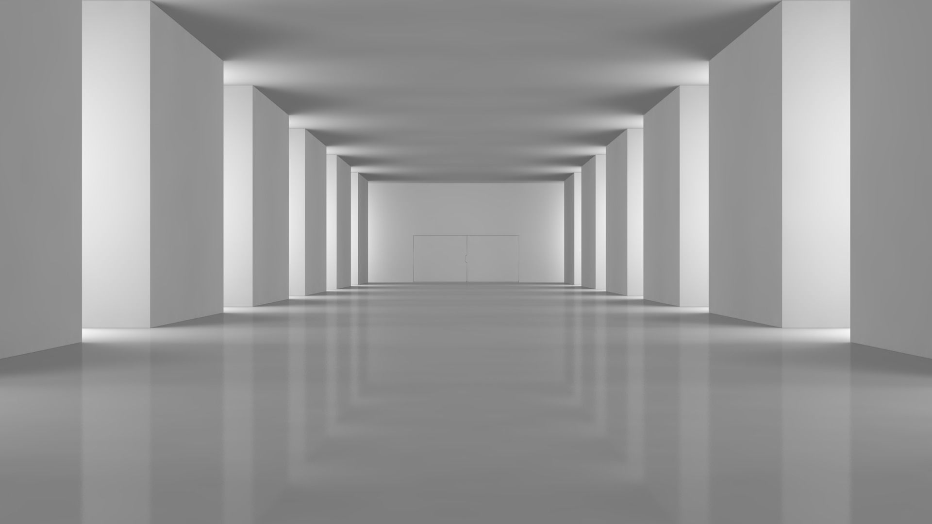 Sci Fi Warehouse Low-poly 3D model_2