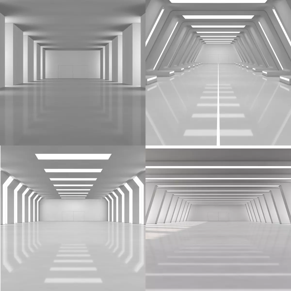 Sci Fi Warehouse Low-poly 3D model_0