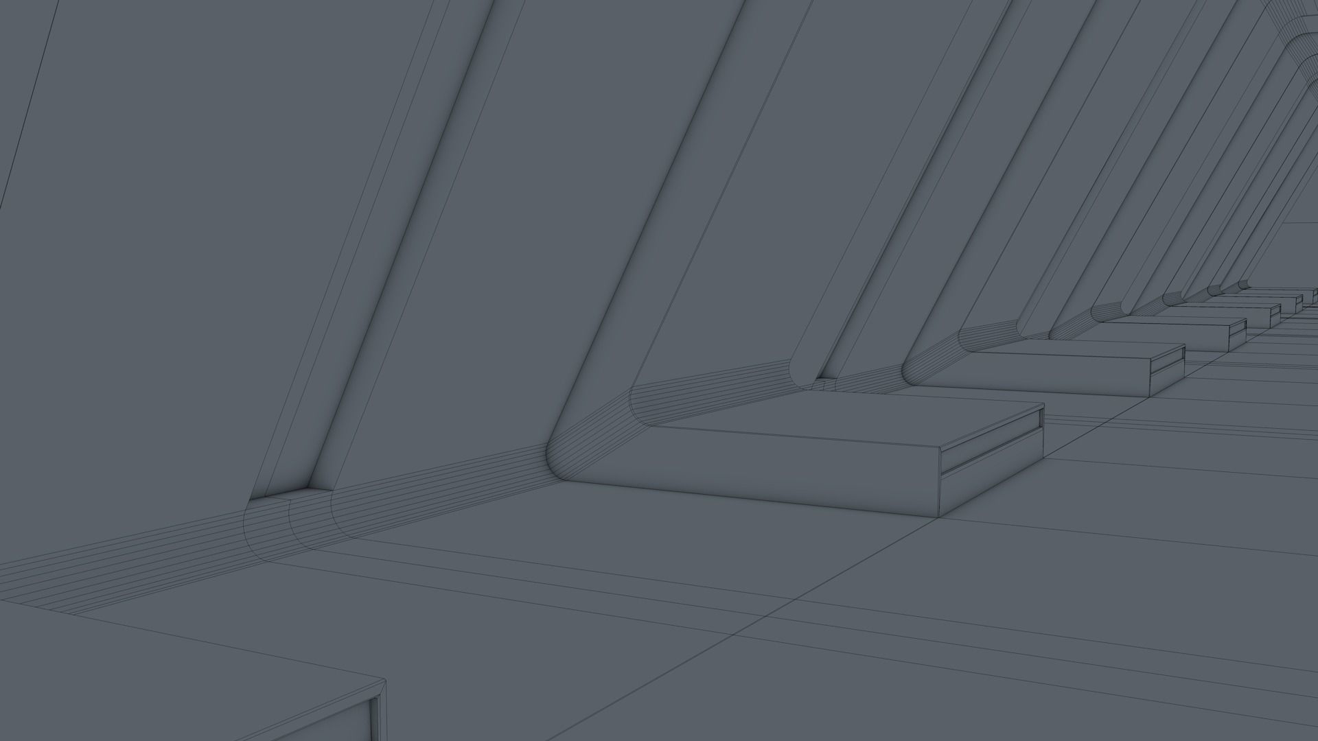 Sci Fi Warehouse Low-poly 3D model_26