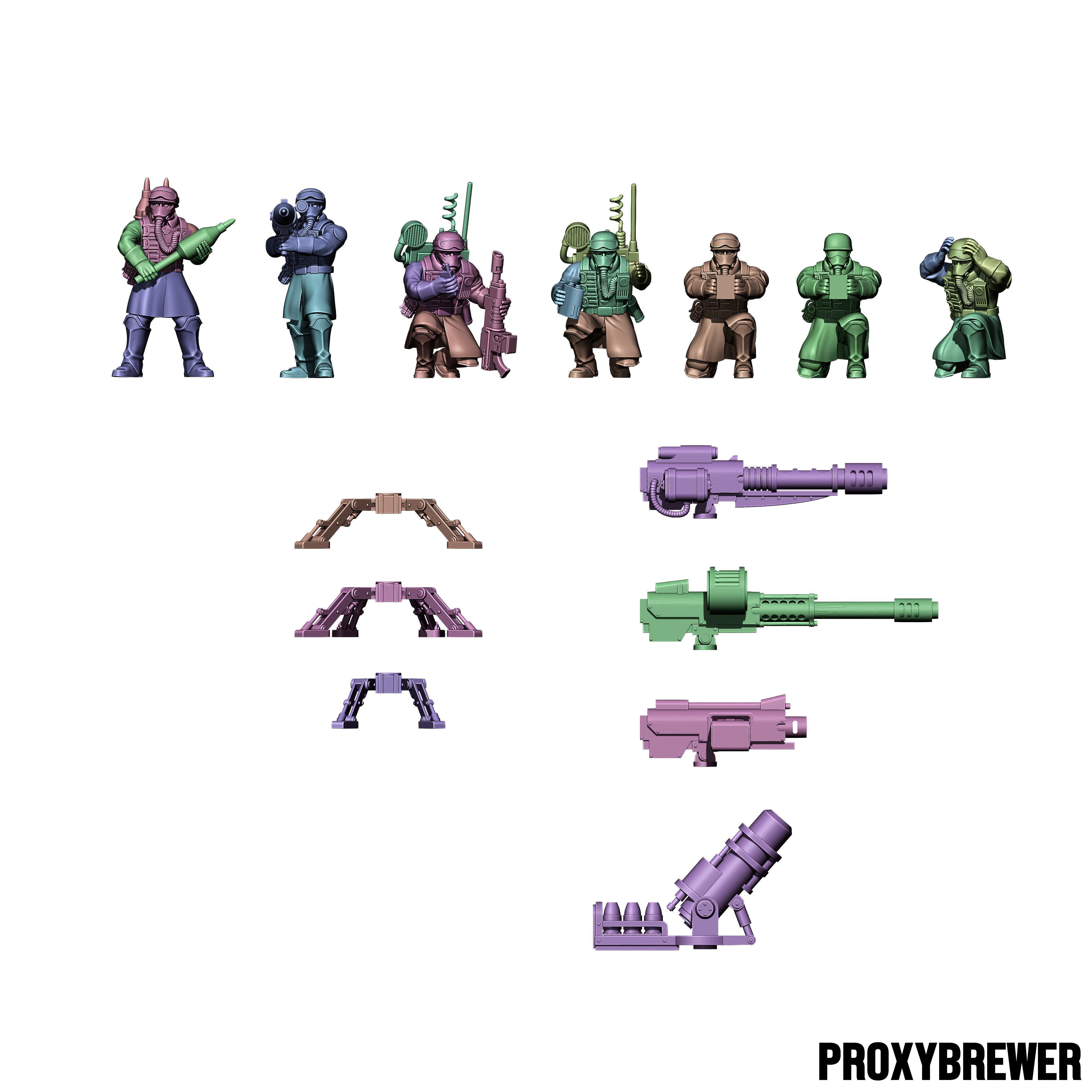 Deuterium Soldiers - Assault Team  3D print model_3