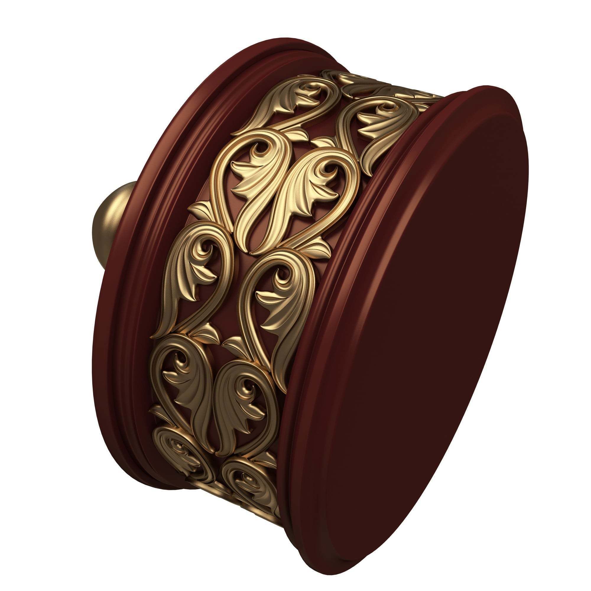 Casket Carved 011 Red Low-poly 3D model_4