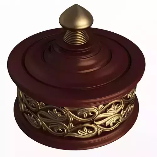 Casket Carved 011 Red