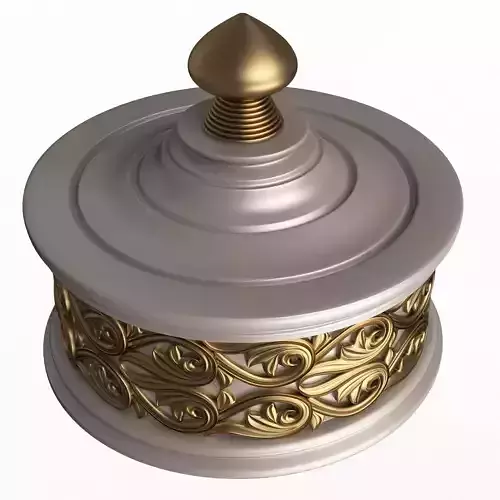 Casket Carved 011 White