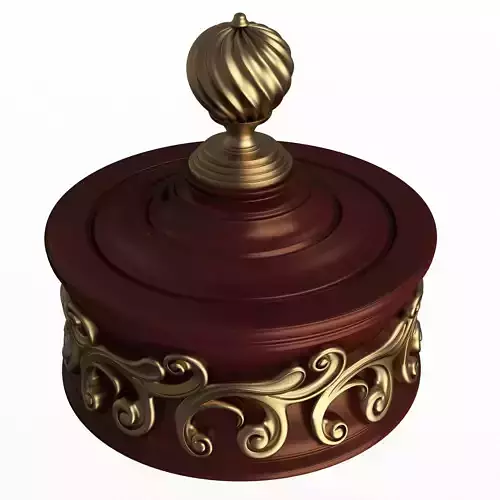 Casket Carved 012 Red